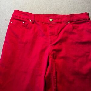 Chico's High Rise Red Jeans Women’s size 14
